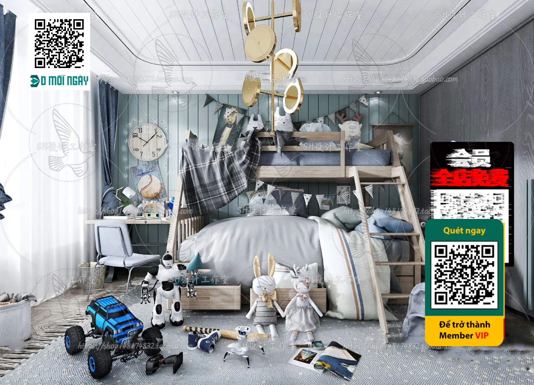 CHILDROOM SETS - VRAY / CORONA - 3D MODEL - 4704