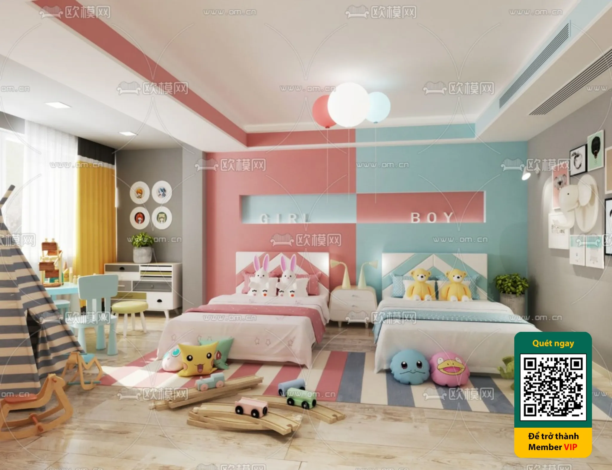 CHILDROOM SETS - VRAY / CORONA - 3D MODEL - 5433
