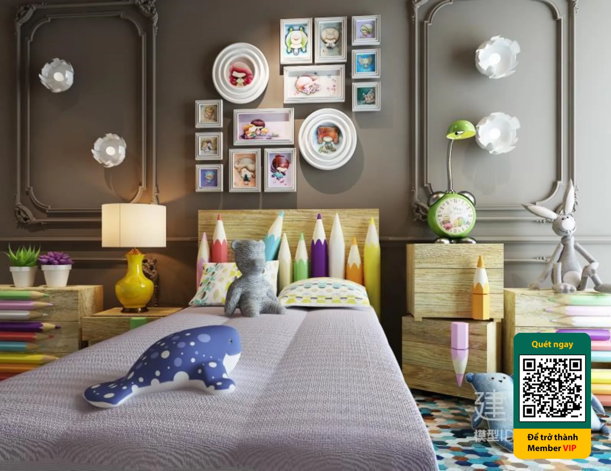 CHILDROOM SETS - VRAY / CORONA - 3D MODEL - 5435