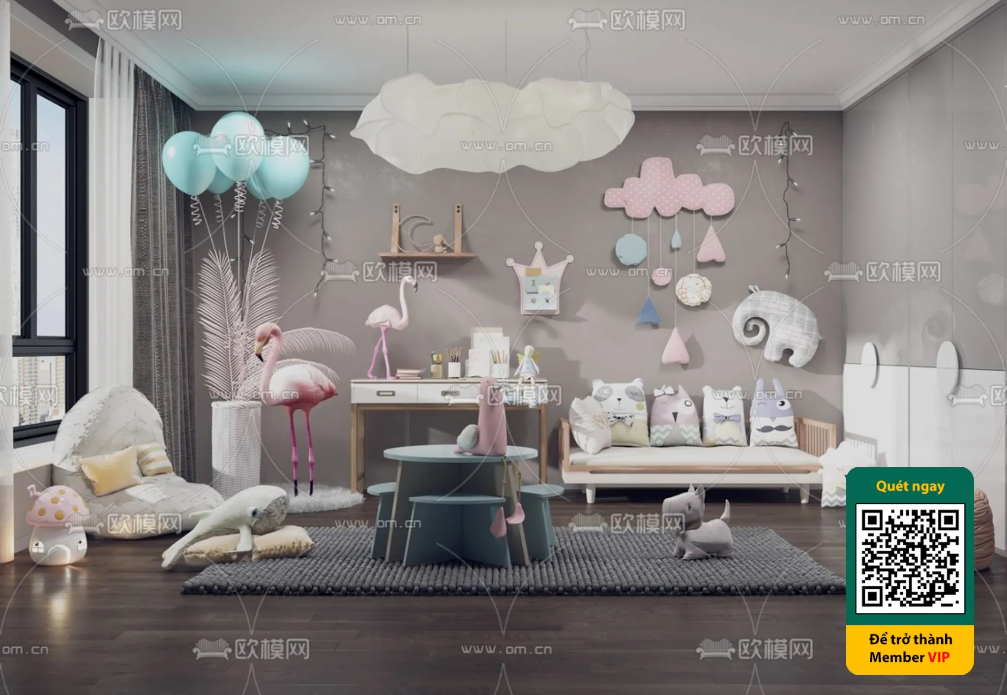 CHILDROOM SETS - VRAY / CORONA - 3D MODEL - 5436