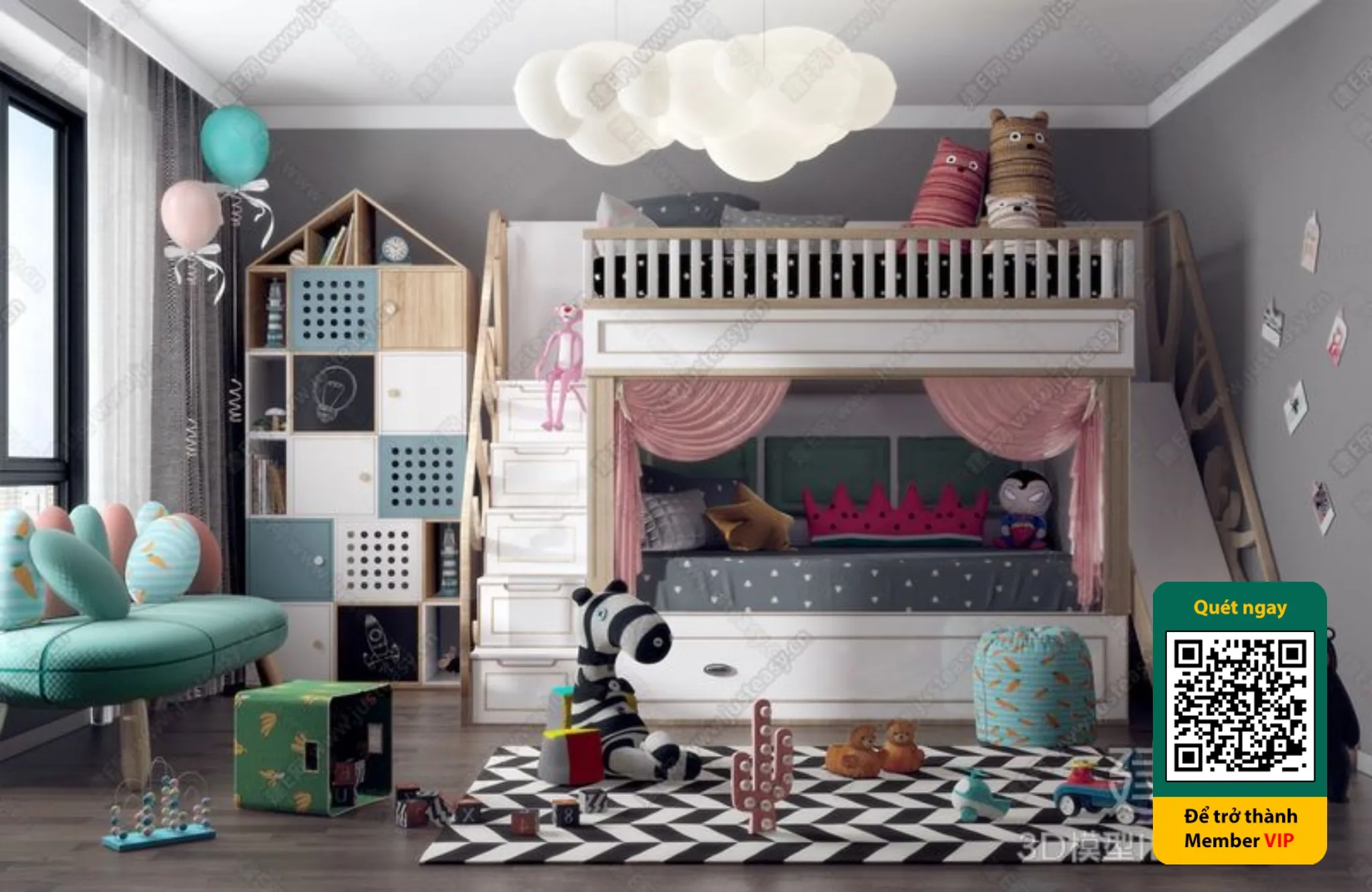 CHILDROOM SETS - VRAY / CORONA - 3D MODEL - 5439