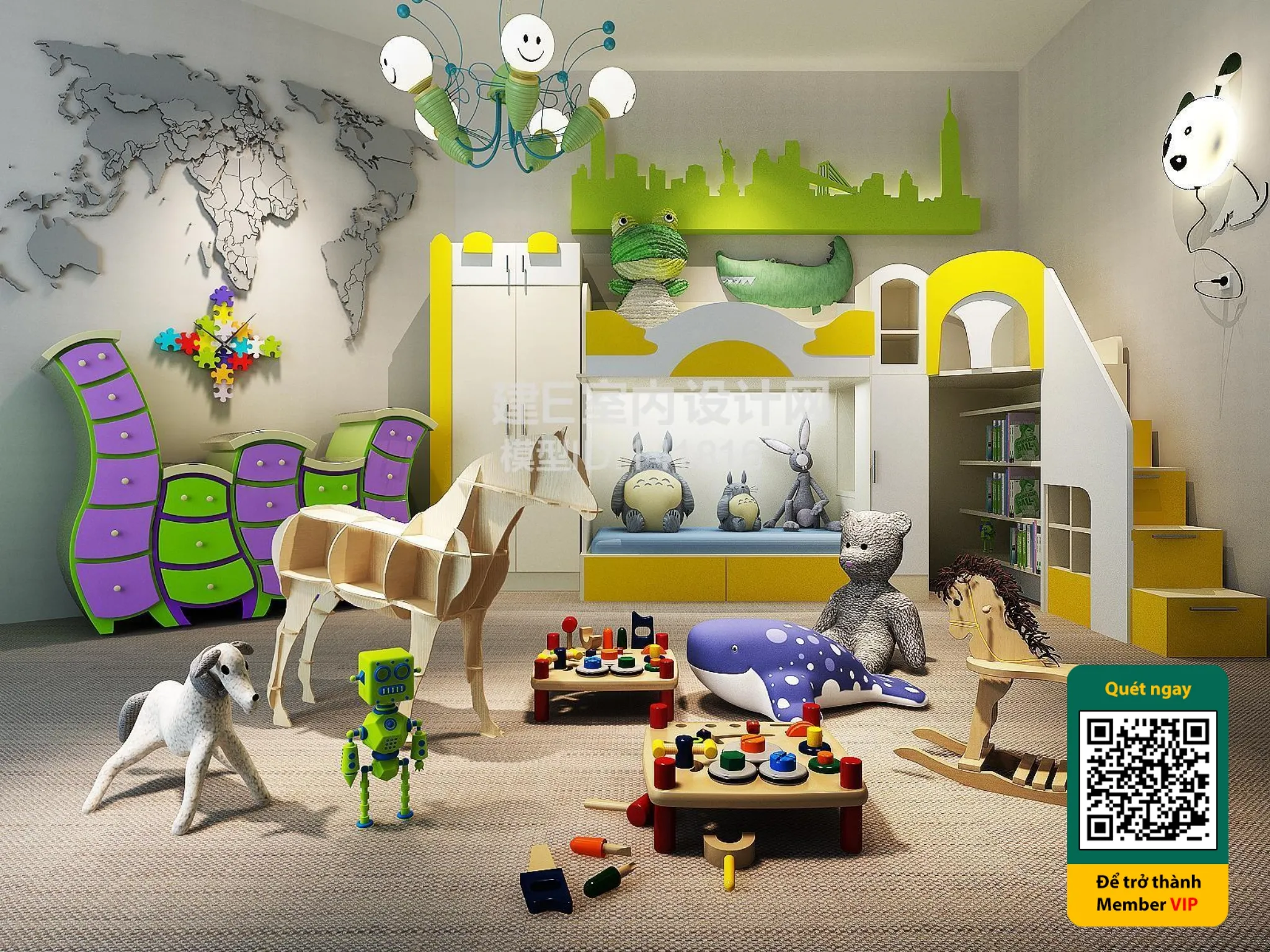 CHILDROOM SETS - VRAY / CORONA - 3D MODEL - 5685