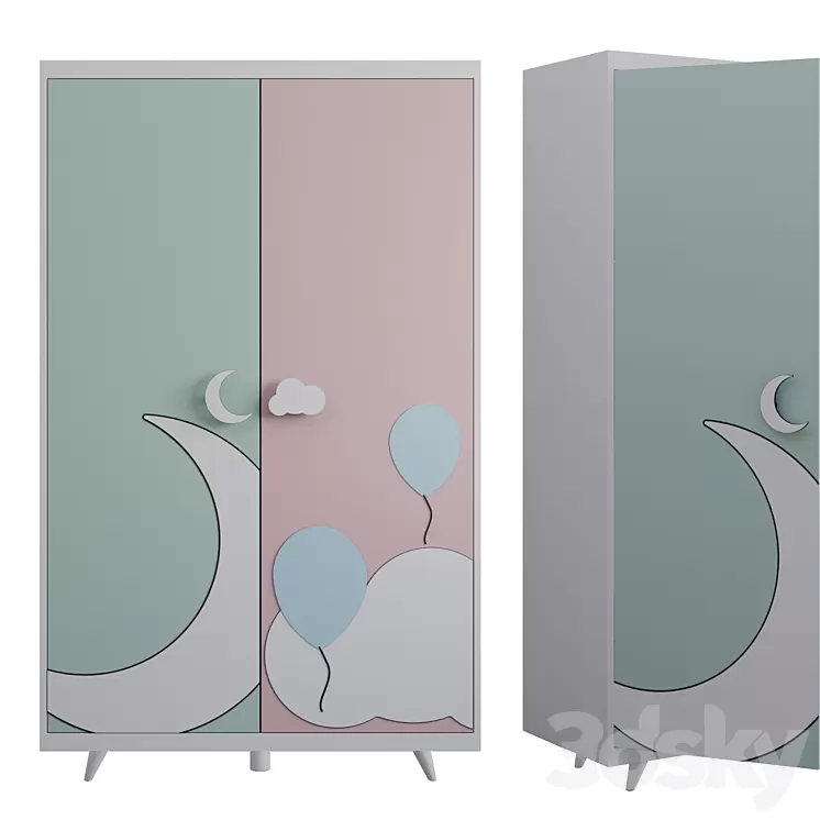 Childroom Wardrobe 3D Model