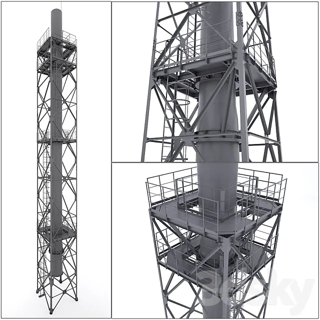 Chimney H-35m. 3DModel