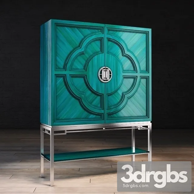 Chin Hua Lotus Bar Cabinet 3D Model Free