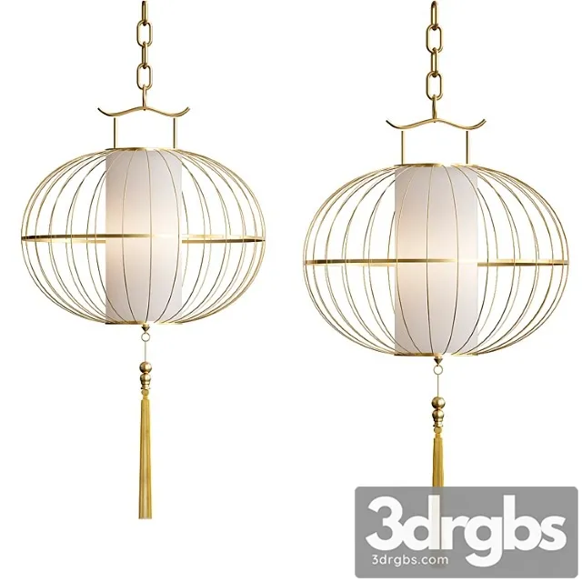 China retro pendant lights 3D Model Free