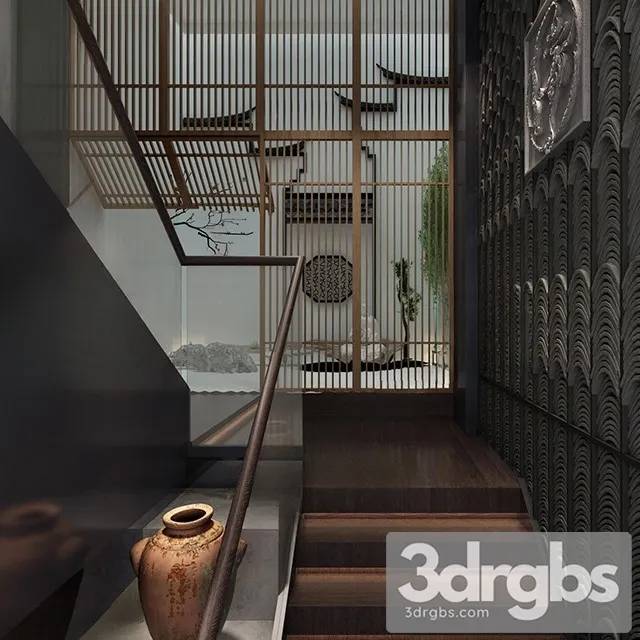 China Stair 1 3D Model Free