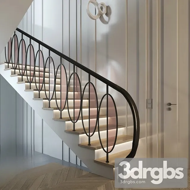 China Stair 12 3D Model Free