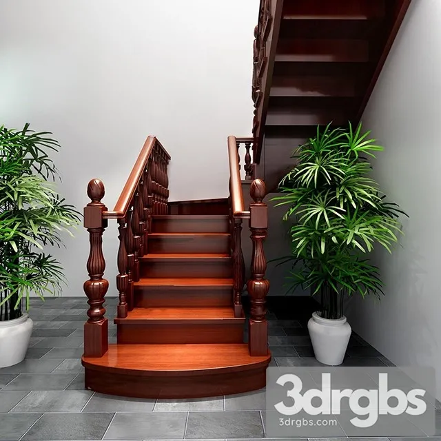 China Stair 28 3D Model Free