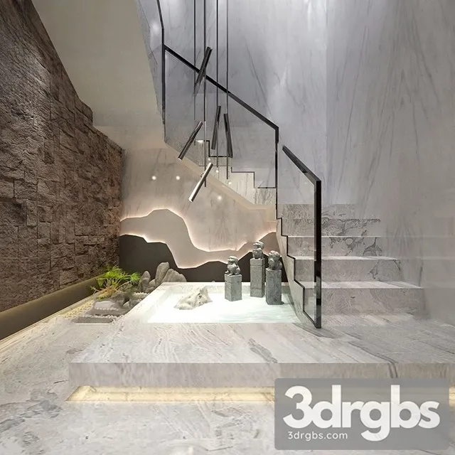 China Stair 4 3D Model Free