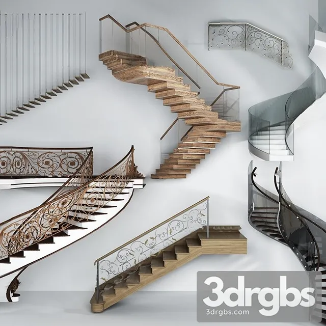 China Stair 44 3D Model Free