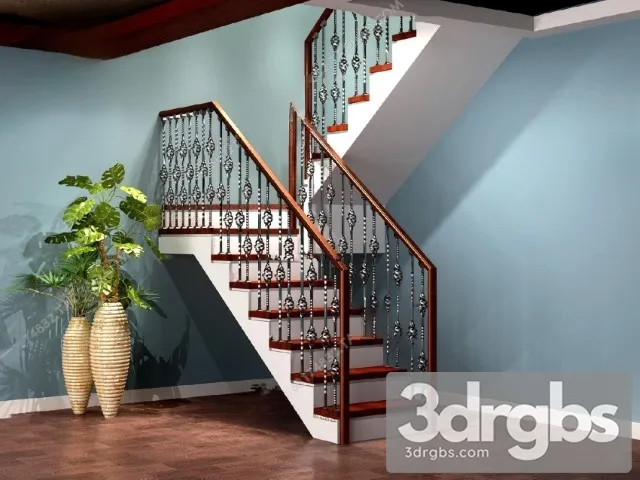 China Stair 52 3D Model Free