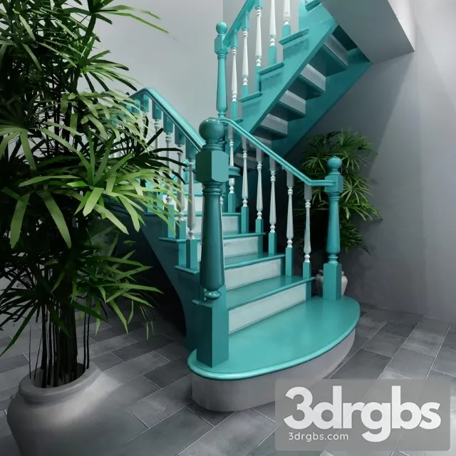 China Stair 53 3D Model Free