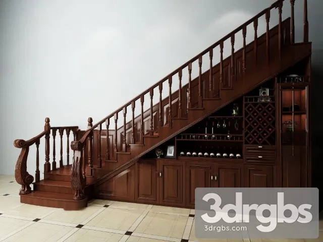 China Stair 58 3D Model Free