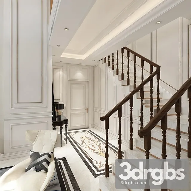 China Stair 6 3D Model Free