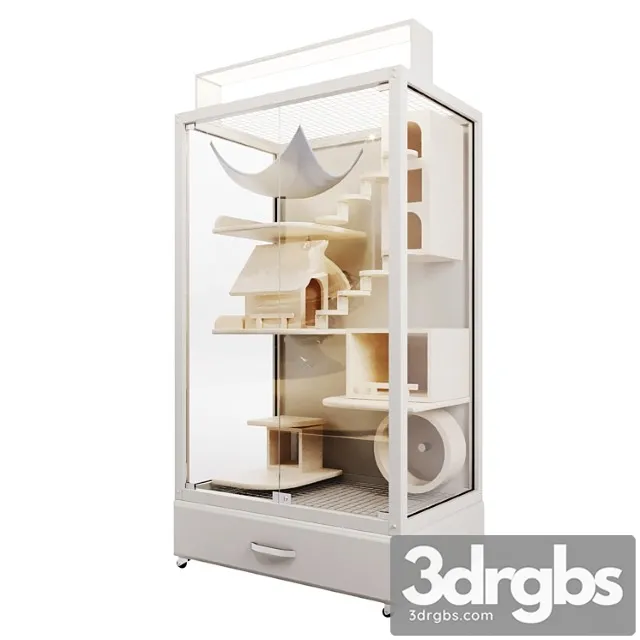 Chinchilla display case 2 3D Model Free