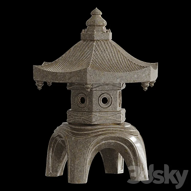 Chinese lantern 4 3D Model Free