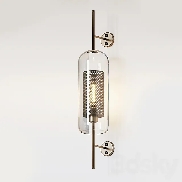 Chiswick Glass Wall Light 3DModel
