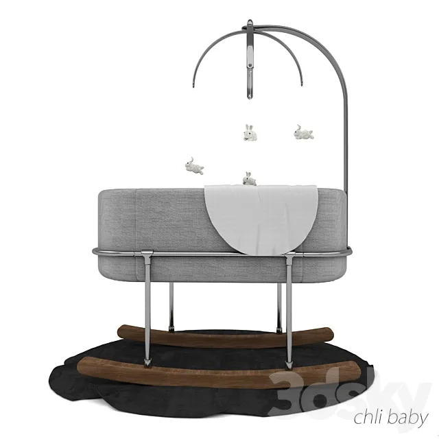 chli baby crib 3D Model