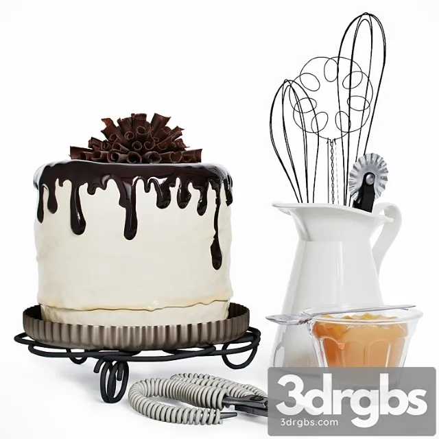 Chocolate cake_1 3D Model Free