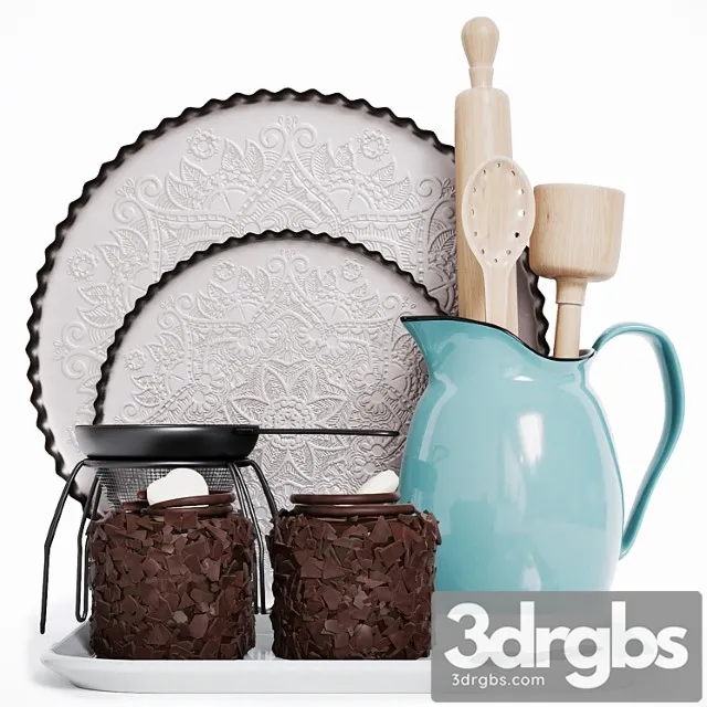 Chocolate cakes 3D Model Free