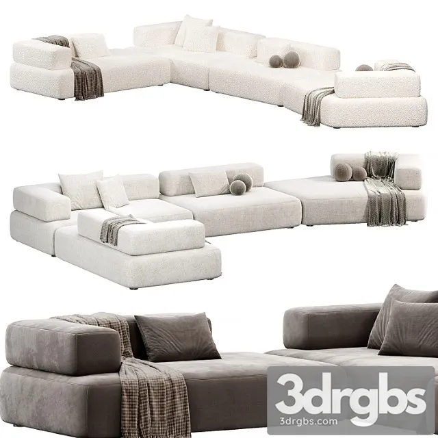 Cholet Sectional Sofa 3 By Hessentia Cornelio Cappellini 3D Model Free