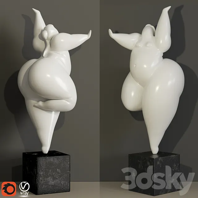 CHRISTIAN PESCHKE Figur Tänzerin 3D Model