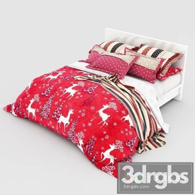 Christmas Bed 3D Model Free
