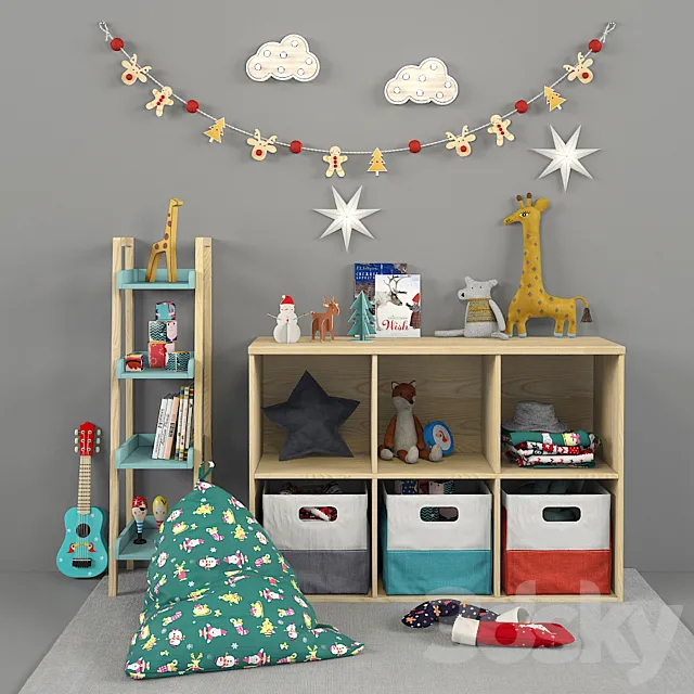 Christmas decor for nursery 01 3D Model