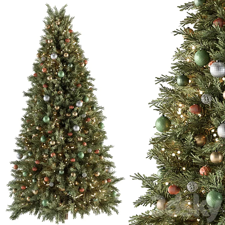Christmas Decoration 35 - Outdoor Christmas Tree 3D Model Free