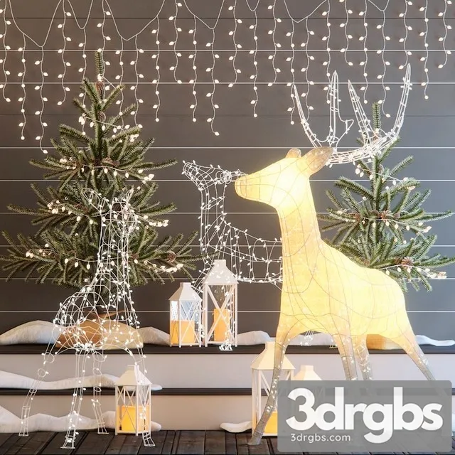 Christmas Decorations 1 3D Model Free