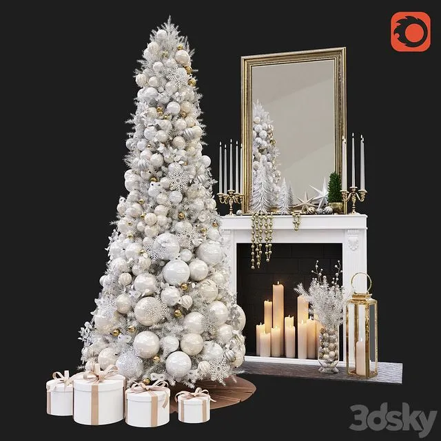 Christmas Decorative set sk_2 (Corona) 3D Model