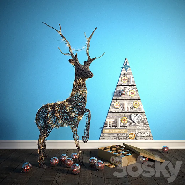 Christmas deer 3D Model