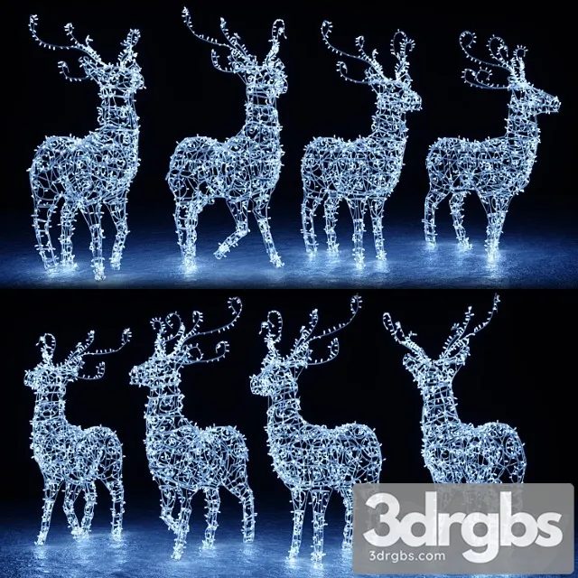 Christmas Deer 3D Model Free
