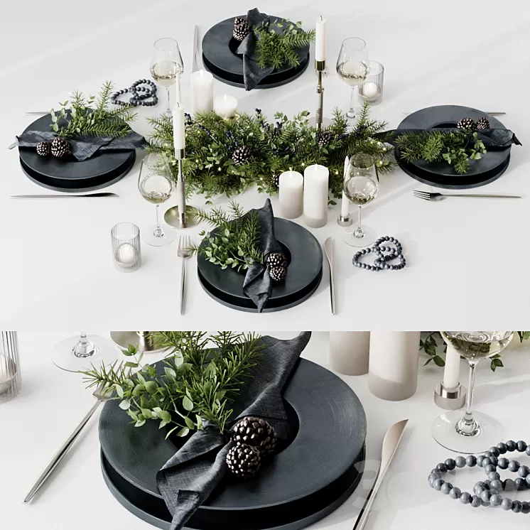 Christmas serving8 3D Model Free