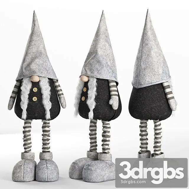 Christmas Soft Toy Gnome 01 3D Model Free
