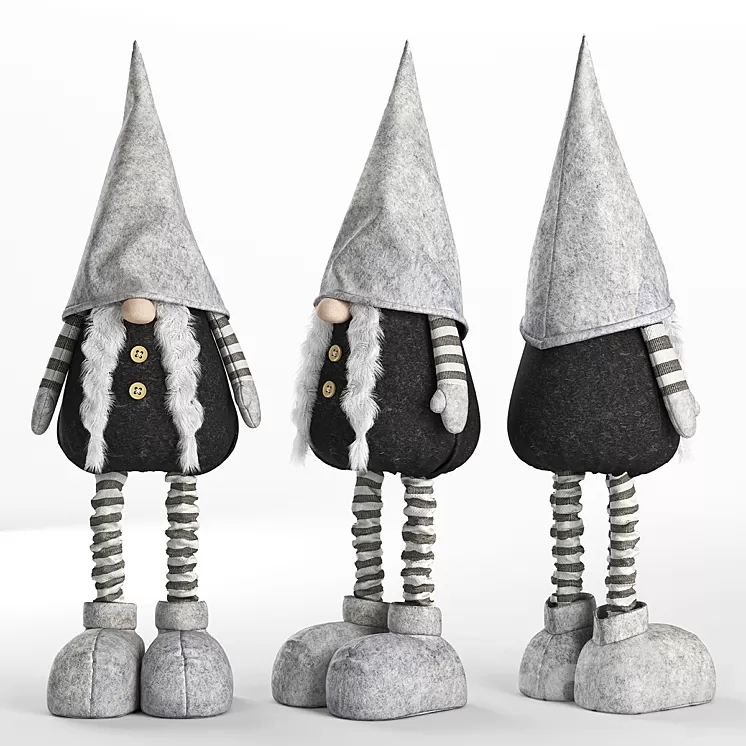 Christmas soft toy Gnome 01 3D Model