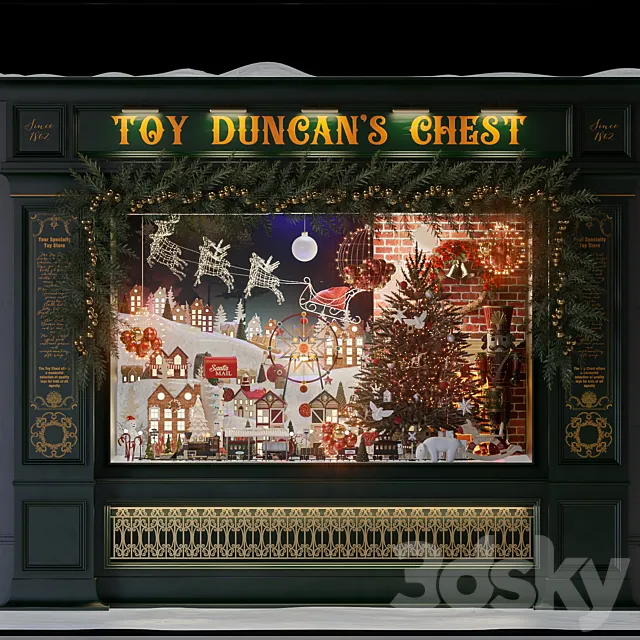 Christmas toy store showcase Free Download