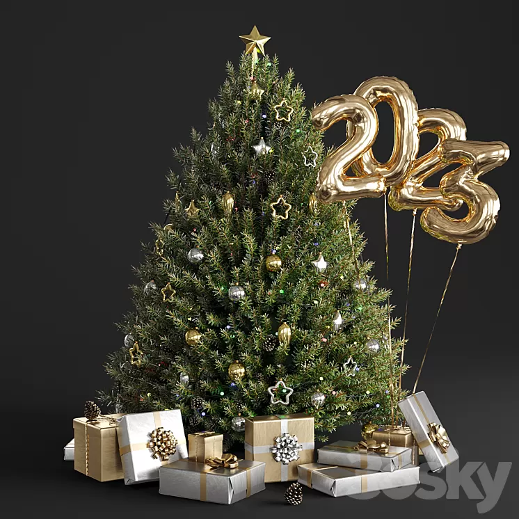 Christmas tree 2023 3D Model Free