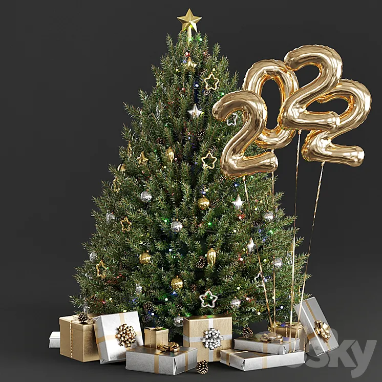 Christmas tree 3D Model Free
