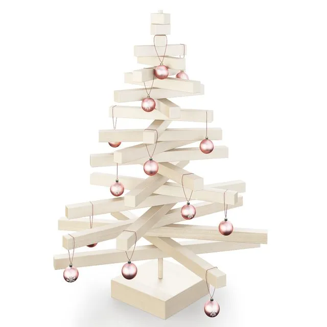 Christmas tree made of wood 3D Model