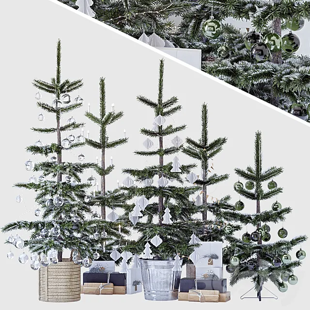 Christmas tree set 1 3D Model