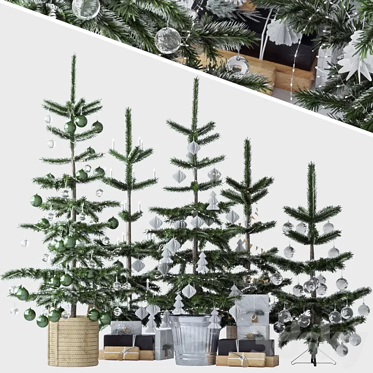 Christmas tree set 2 3D Model