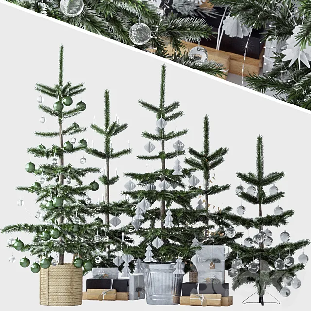 Christmas tree set 2 3DModel