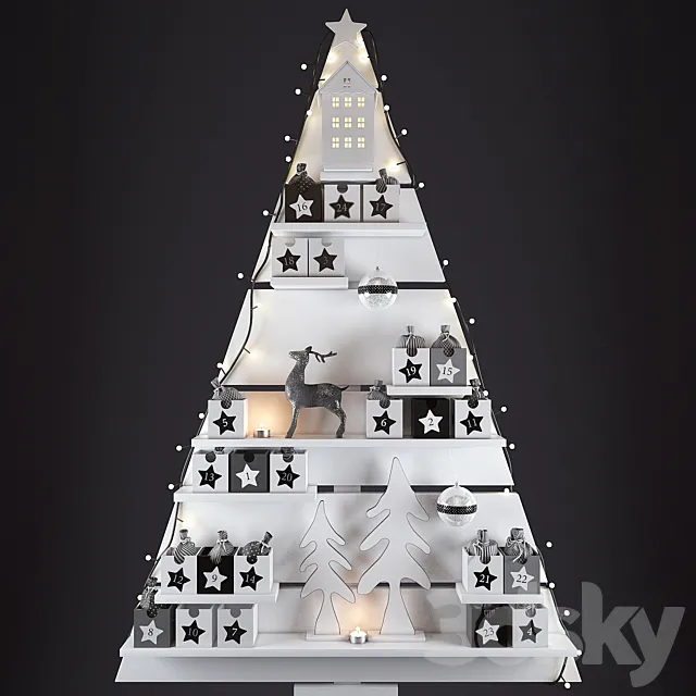 Christmas wall tree 3DModel