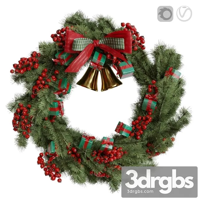 Christmas wreath 1 3D Model Free