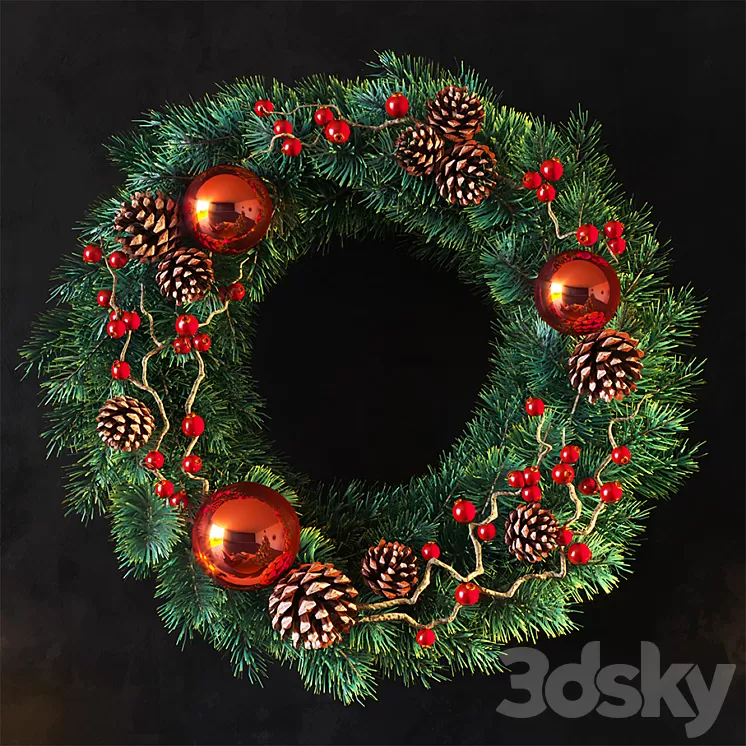 Christmas wreath 3D Model