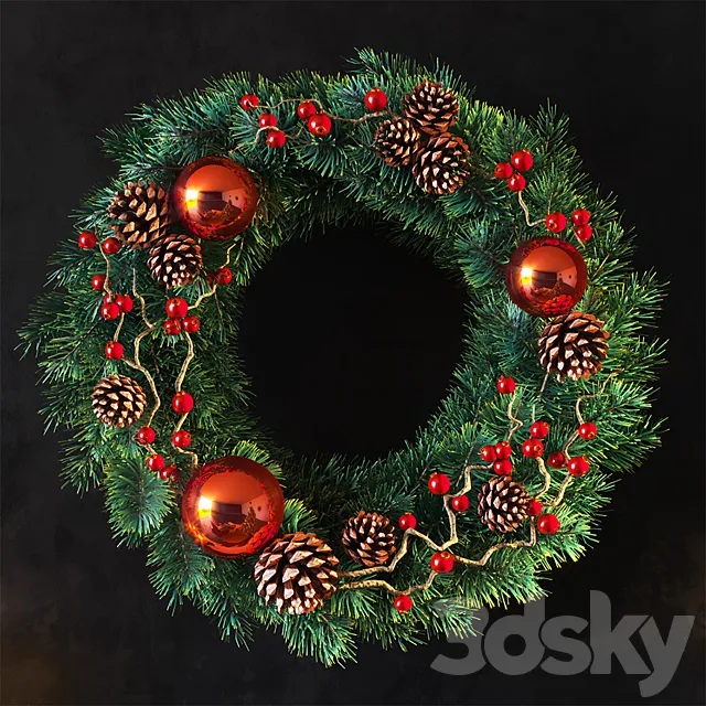 Christmas wreath 3DModel