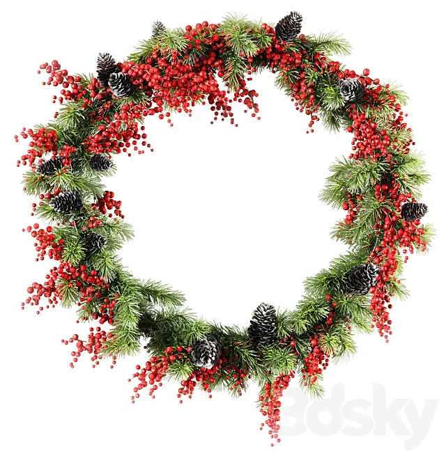 Christmas Wreath v3 3DModel