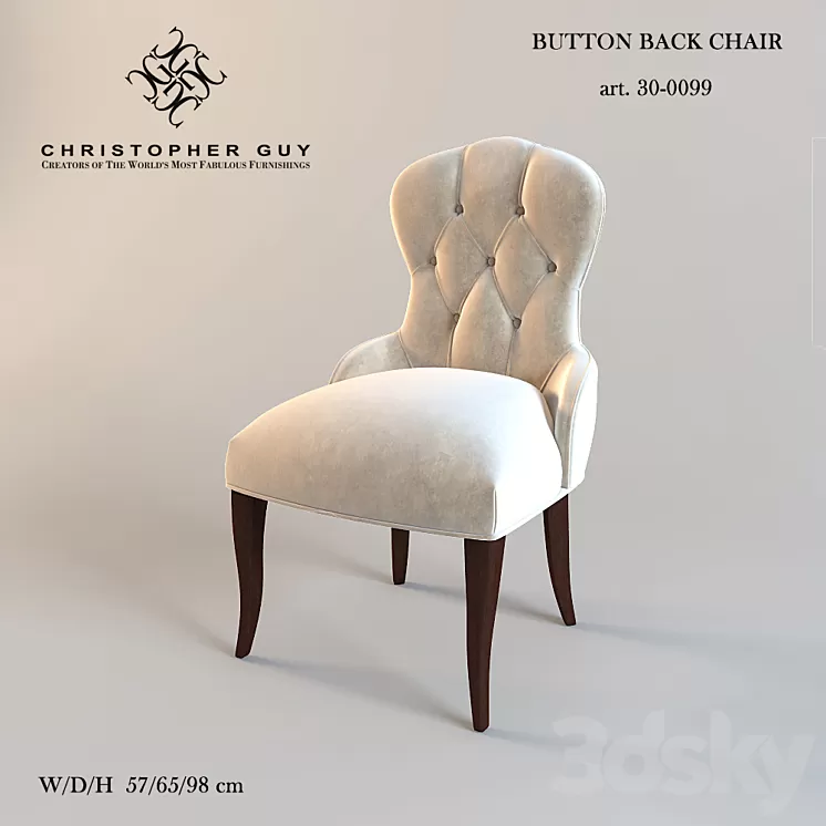 Christopher Guy \/ Button Back Chair 30-0099 3D Model